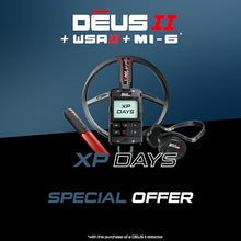 Load image into Gallery viewer, XP Deus II Metal Detector 11&quot; FMF Coil with MI-6 pinpointer &amp; WSAII Headphones Bundle
