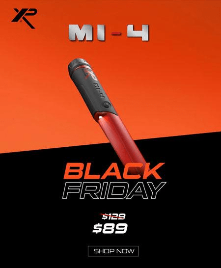 XP MI-4 Waterproof Pinpointer Metal Detector Black Friday Special