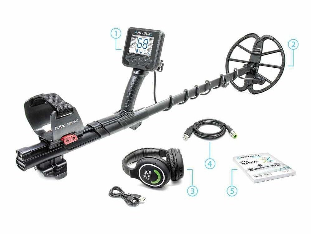 Nokta Makro Anfibio 14kHz Underwater Metal Detector w/ Wireless Headphones