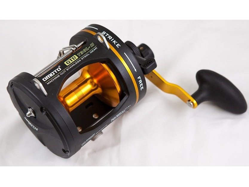 OMOTO DELUXE GTR 2-SPEED GRAPHITE REEL LEVEL WIND OCEAN TROLLING FISHING T30L-II